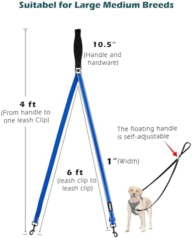 PetBonus Two Point Control Dog Leash, No Tangle Training Walking Leashes - Image 4
