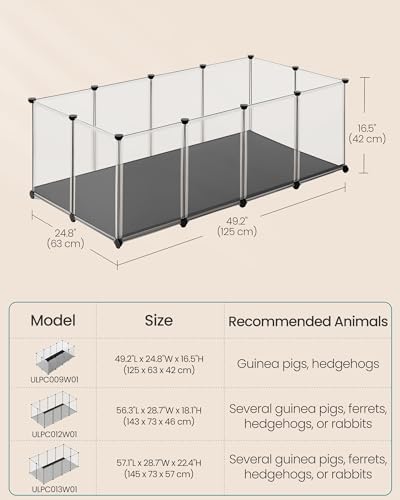 SONGMICS Guinea Pig Playpen, 20 Panels Small Animal Playpen - Image 6