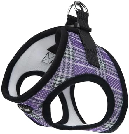 Bark Appeal Lavender Plaid Step-in Dog Harness by BarkAppeal