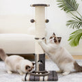 Woochpet Cat Scratching Post 34"Tall Grey Sisal Scratcher Tree by WOOCHPET