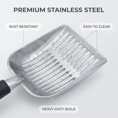 5-in-1 Heavy-Duty Full Metal Cat Litter Scoop - Image 6