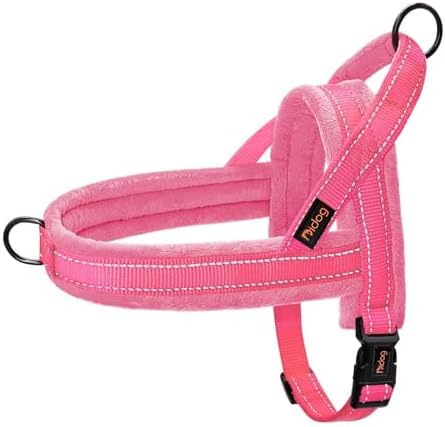 Didog No Pull Dog Harness for Medium Dogs, Soft Flannel Padded by Didog