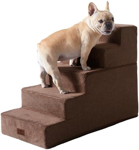 EHEYCIGA Dog Stairs for High Bed 22.5" H, 5-Step Dog Steps by EHEYCIGA