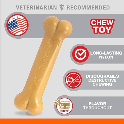 Nylabone Power Chew Original Bone Chew Toy, Peanut Butter Flavor - Image 4