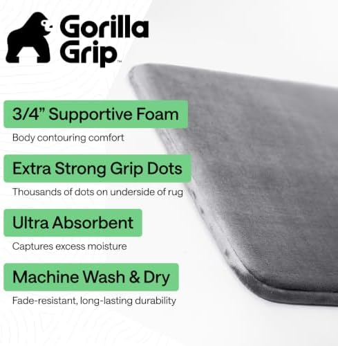 GORILLA GRIP® Memory Foam Bath Rug - Image 2