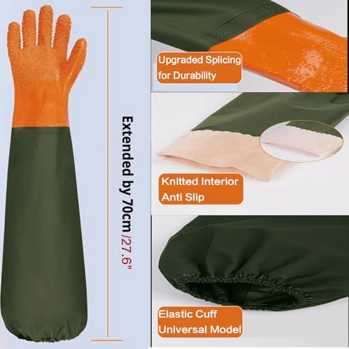 YOFANG 27.6" Extra Long Pet Grooming Bathing Gloves - Image 5