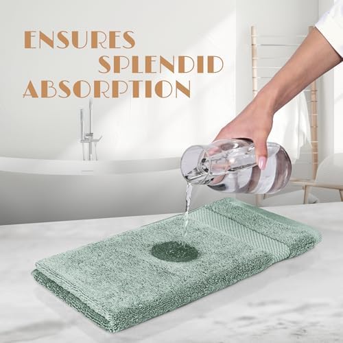 Wealuxe Mint Green Washcloths - Image 5