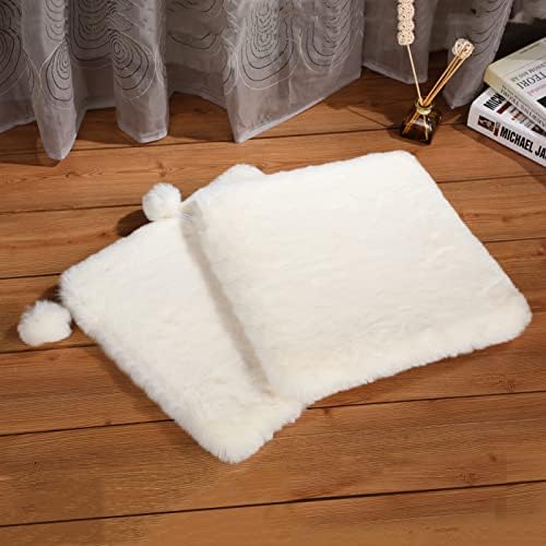 SHENGOCASE Pet Bed Cushion Pad, 12 x 12 inches, Square Faux Rabbit Fur by SHENGOCASE
