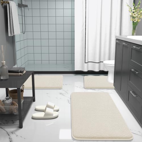 OLANLY Thick Memory Foam Bathroom Rugs 34x21, Absorbent Bath Mat - Image 7