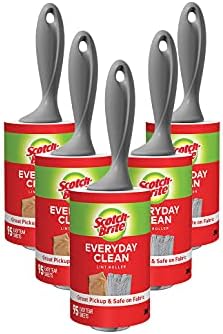 Scotch-Brite Lint Roller Value Pack, Works Great On Pet Hair, 5 Rollers by Scotch-Brite