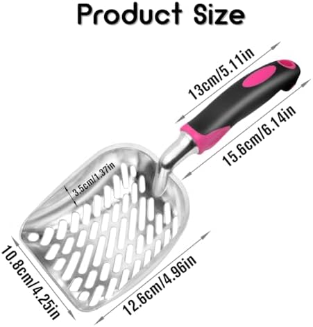 Cat Litter Scoop-Metal Cat Scooper-Long Handle Scoop, Cat Scooper-Poop - Image 2
