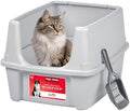 IRIS USA High Sided Cat Litter Box, Scatter Shield by IRISUSA
