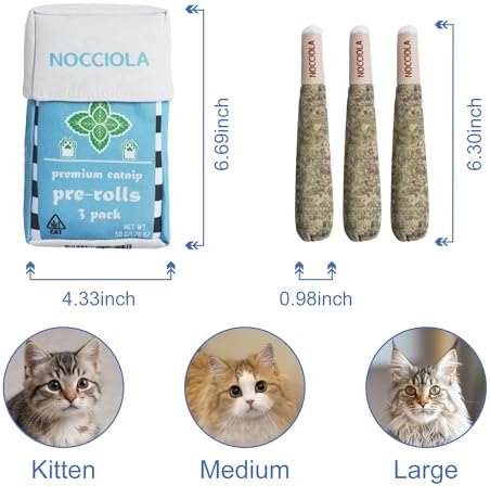 Nocciola 3 Pack Catnip Toys for Cats, Funny Cat Toys Filled - Image 3