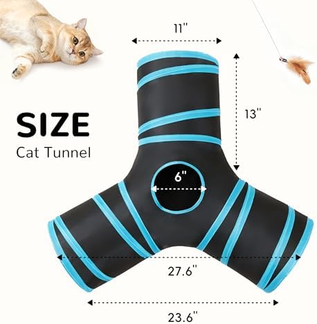 Tempcore Pet Tunnel Tube Cat Toys, Cat Tunnels - Image 2