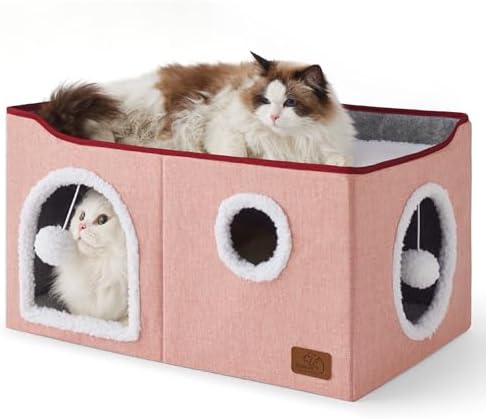 Bedsure Extra Wide Cat House Bed by BEDSURE