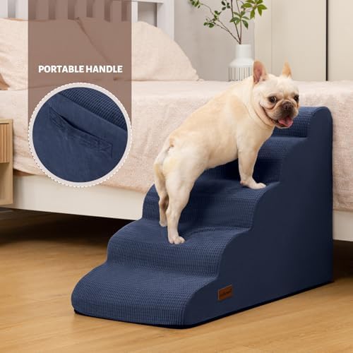 Aodisman Dog Stairs for High Bed, 5-Step Pet Ramp for Small Dogs and Cats - Image 4