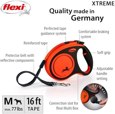 FLEXI® Xtreme Tape Retractable Dog Leash, 16 ft - Image 2