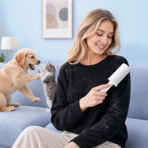 Mini Travel Lint Roller Works Great On Pet Hair w/Dust Cover, 60 Sheets - Image 5
