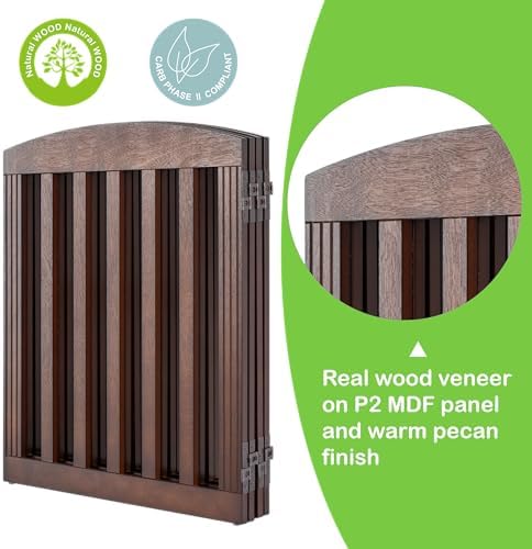 SPIRICH Wooden Freestanding Foldable Dog Gate - Image 6