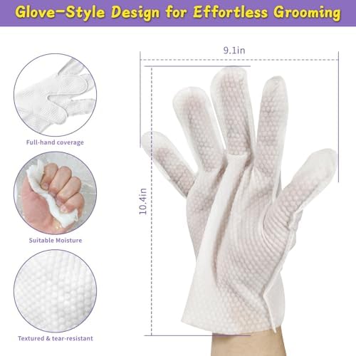 Pet Glove Wipes for Dogs & Cats, 6 Individually Wrapped Packs - Image 6