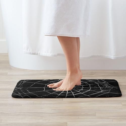 Spider Web Bath Mat Non-Slip Soft Microfiber Bathroom Rugs Washable Bathmat - Image 2