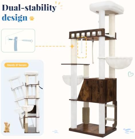 Hey-brother Wooden Cat Tree Tower - Image 7