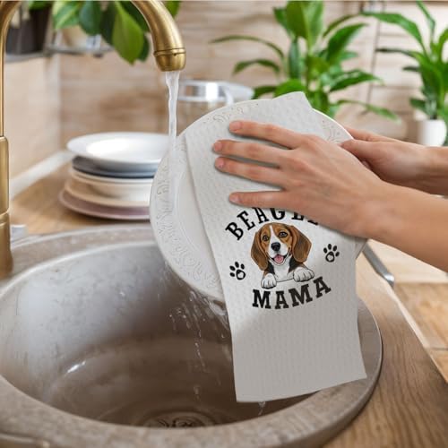 Beagle Kitchen Towels, Dog Mama Beagle Gifts - Image 2