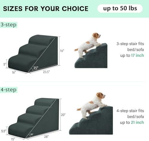 Mesa Lemon 3 Step Dog Stairs Pet Ramp - Image 4
