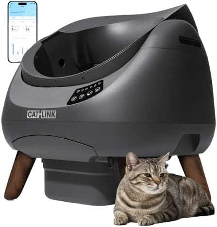 CATLINK Self Cleaning Cat Litter Box Open-X, 5G & 2.4G WiFi by CATLINK