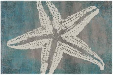 Giwawa Vintage Starfish Bath Rug Coastal Beachy Nautical Bathtub Mat Extra Soft by Giwawa