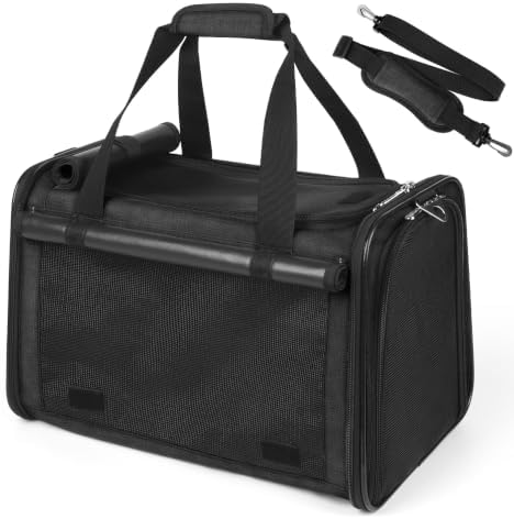 YUDODO 25lbs Cat Carrier Lightproof Soft Sided Pet Carrier by YUDODO