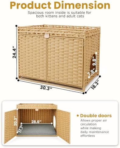 Cat Litter Box Enclosure, Extra Large Hidden - Image 2