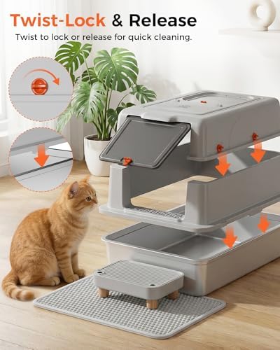 XXXL Stainless Steel Cat Litter Box - Image 5