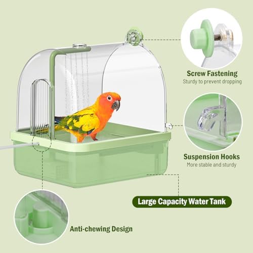 Automatic Bird Bath for Cage, Parakeet Bath - Image 2