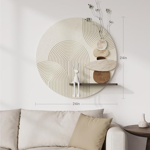 3D Textured Abstract Modern Round Wall Art Decor - Image 4