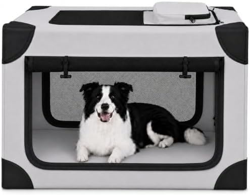 36 Inch Collapsible Soft Dog Crate, Travel Kennel by Unknown