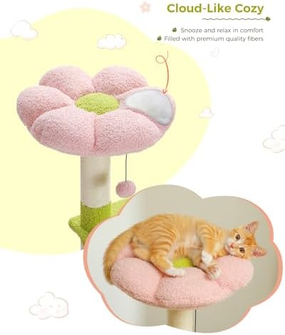 MUTTROS Flower Cat Tree 47.2" Multi-Level Cat Tower - Image 4