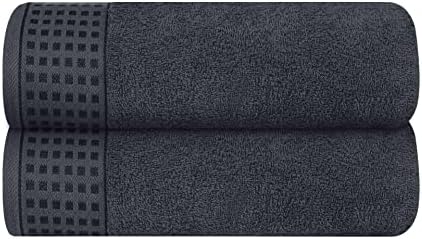 GLAMBURG 100% Cotton 2 Pack Oversized Bath Towel Set 28x55 Inches, Ultra Soft by GLAMBURG