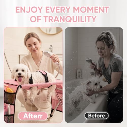 Dog Grooming Bath Hammock with Stand, Foldable - Image 3