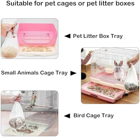 Disposable Small Animal Cage Liner Rabbit Litter Box Liners Tray Film Bags - Image 5