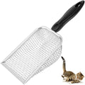 Metal Cat Litter Scoop, Sturdy Litter Cleaner Corner Shovel, Stainless Steel by Apidgrowth
