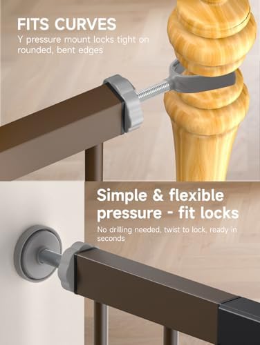 29.5-40.5" Baby Gate for Stairs, Dog Gate for Doorways, Walk Thru Auto Close - Image 3