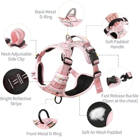HEELE Dog Harness, No Pull Adjustable Padded Reflective Harness - Image 2