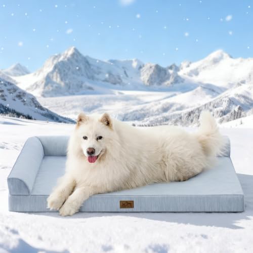 COZY KISS Cooling Dog Bed, Q-Max >0.4 Orthopedic Foam Dog Bed - Image 2