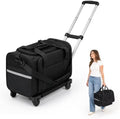 Rolling Pet Carrier with Wheels & Pull Bar, Foldable Cat Carrier by Unknown