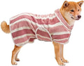 Fast‑Drying Dog Bathrobe, Absorbent Striped Pet Towel by PawSailor