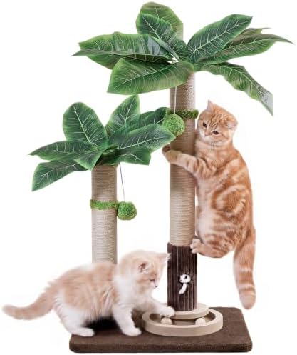 Woochpet 2Cat Posts with Cat Toys, Scratching Post by WOOCHPET