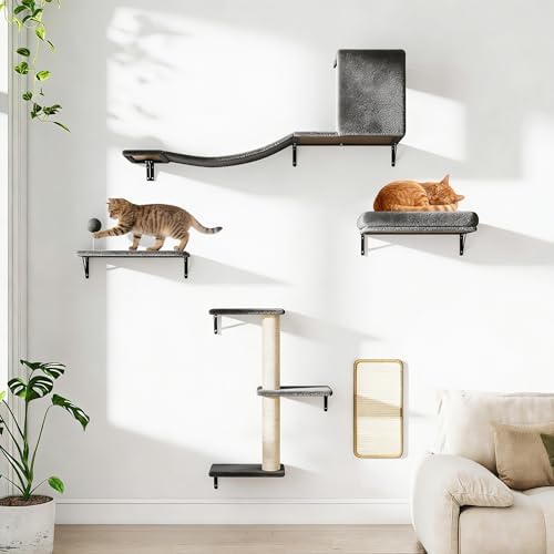 5Pcs Wall Mount Cat Tree & Shelf Furniture - Image 7