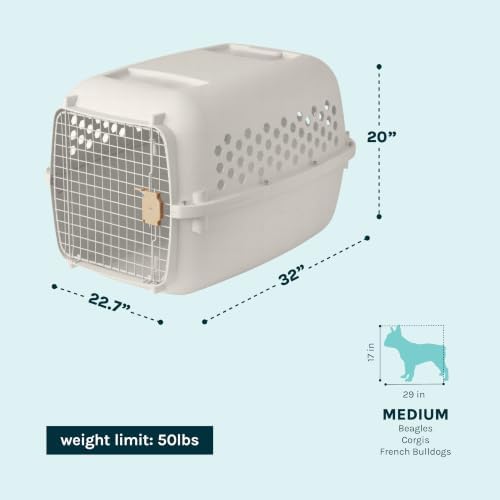 SportPet 32” Medium Front Load Hard Sided Pet Carrier Kennel – Secure Portable - Image 3