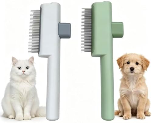 2pcs of Pet Brush, Stainless steel comb 7.5"x 2.7", Cat comb, Dog Brush by Unknown